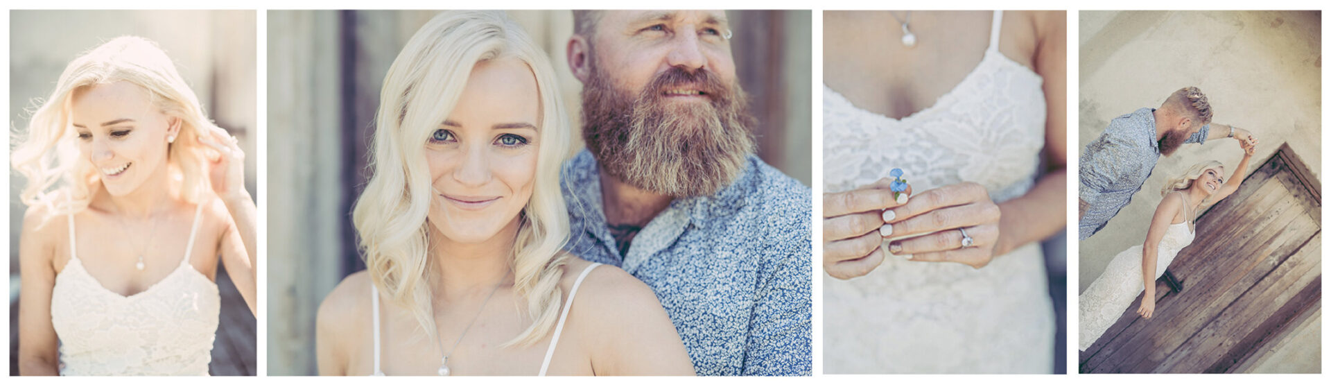 elegant and rustic engagement images near Cairns